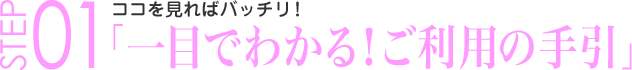 一目でわかる！ご利用の手引
